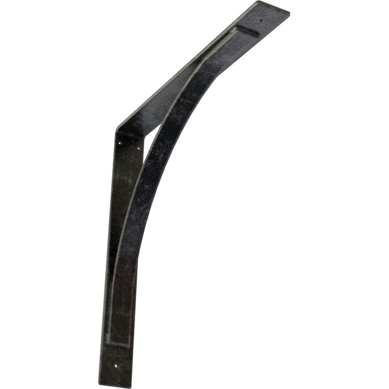 Support en acier Morris, Argent antique, H 24 po x l 3 po x P 24 po