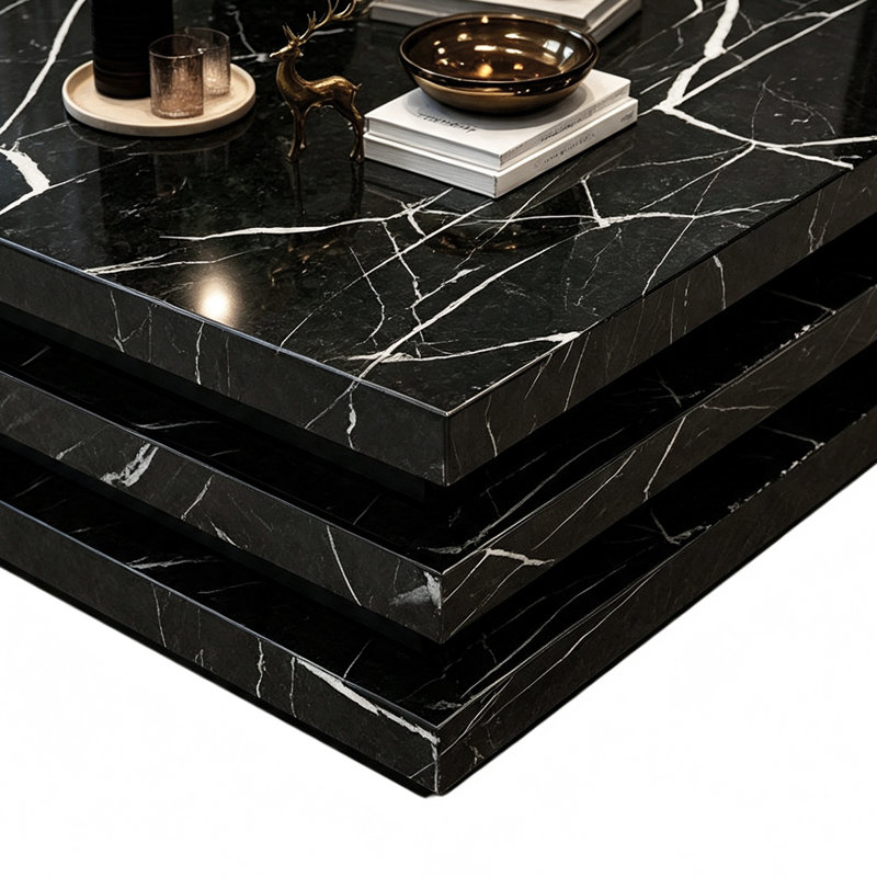 Gassett, H 14,17 po x l 47,24 po x P 47,24 po, Noir / blanc