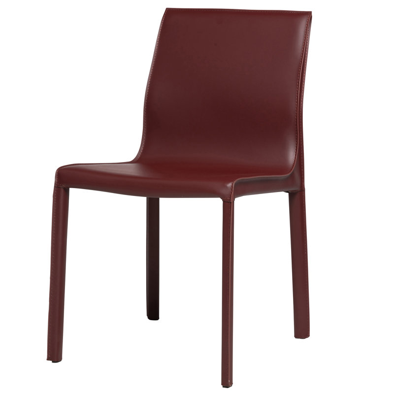 Chaise rembourrée en cuir Kupang, Chianti