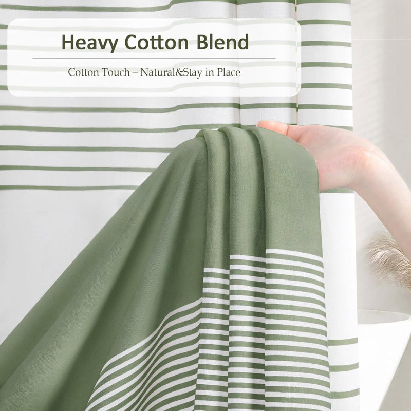 Rideau de douche en coton Boho