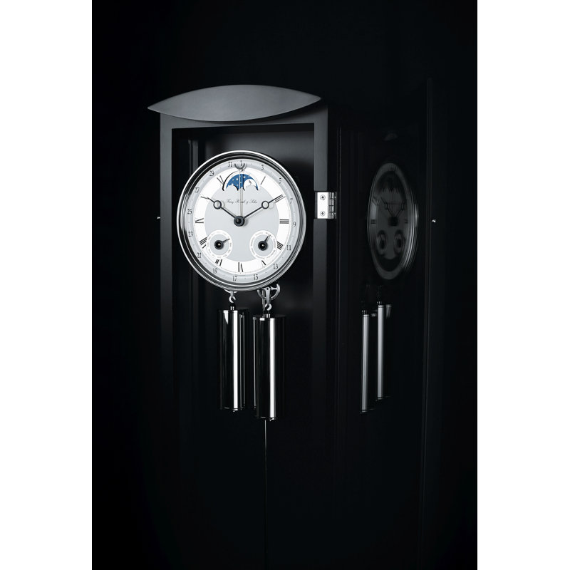 Mornington Wood Pendulum Wall Clock, Black