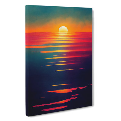 Gentle Ocean Sunset - Wrapped Canvas