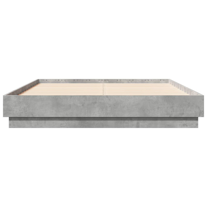 Vidaxl Bed Frame Concrete Grey, Small Double (4')