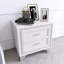 Table de chevet style Mid-Century rétro avec bande pailletée argentée et pieds en métal-405755122