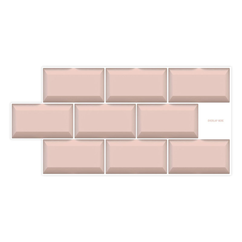 5.5'' W x 11.2'' L Aluminium Film Peel and Stick Subway Tile