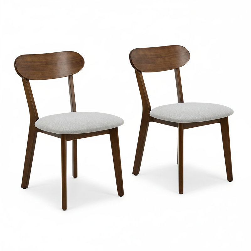 Ensemble de 2 chaises de salle à manger en bois massif (seulement chaises)