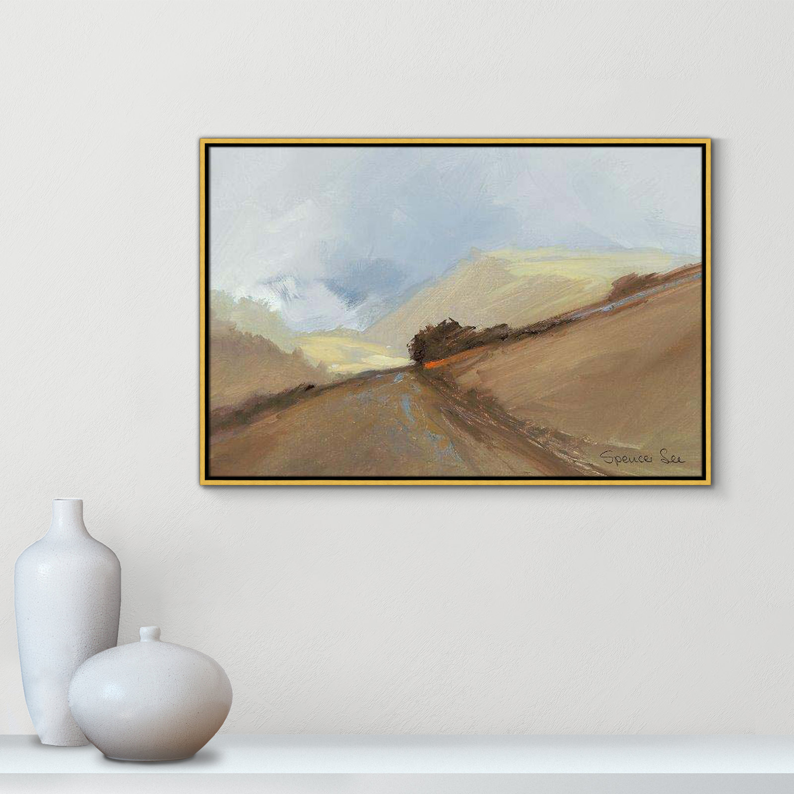 Heaven And Earth II by Spencer Lee, 25.5'' H x 37.5'' W x 2'' D, Gold Framed