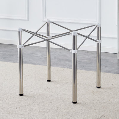 Simple Stainless Steel Folding Table Frame - Multifunctional, Space-Saving