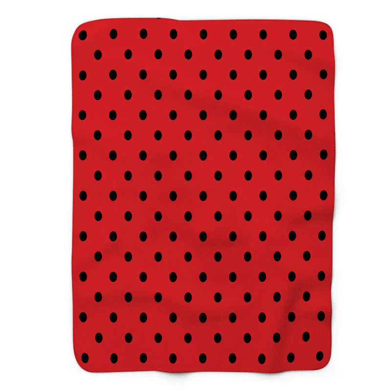 Crimson Spots - 1 pièce Sherpa Premium couverture 0163, L 50 po x L 60 po