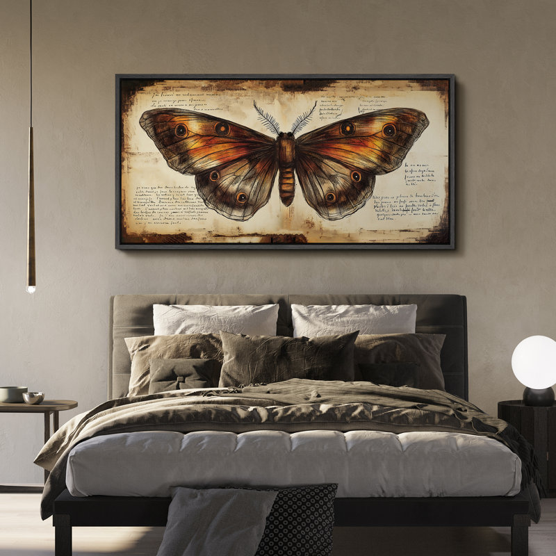 Papillon papillon rétro, décorations rétro, photos murales rétro classiques, impression numérique sur toile giclée sur toile