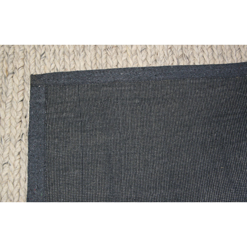 Wool Area Rug in Oatmeal, Rectangle 8'6" x 11'8"