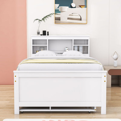 Lit plateforme en bois avec lit gigogne simple et 3 tiroirs Olriedge