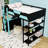Full Size Wood Loft Bed with Side-Mounted Desk, LED Lights and Built-in Power Outlets-1036382611