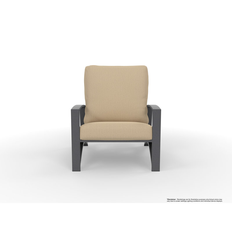 Arc Outdoor Lounge Chair, Graphite, Flagship Stone Sunbrella®