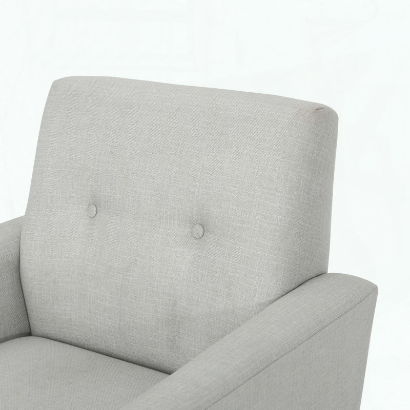 Fauteuil club - tissu gris clair