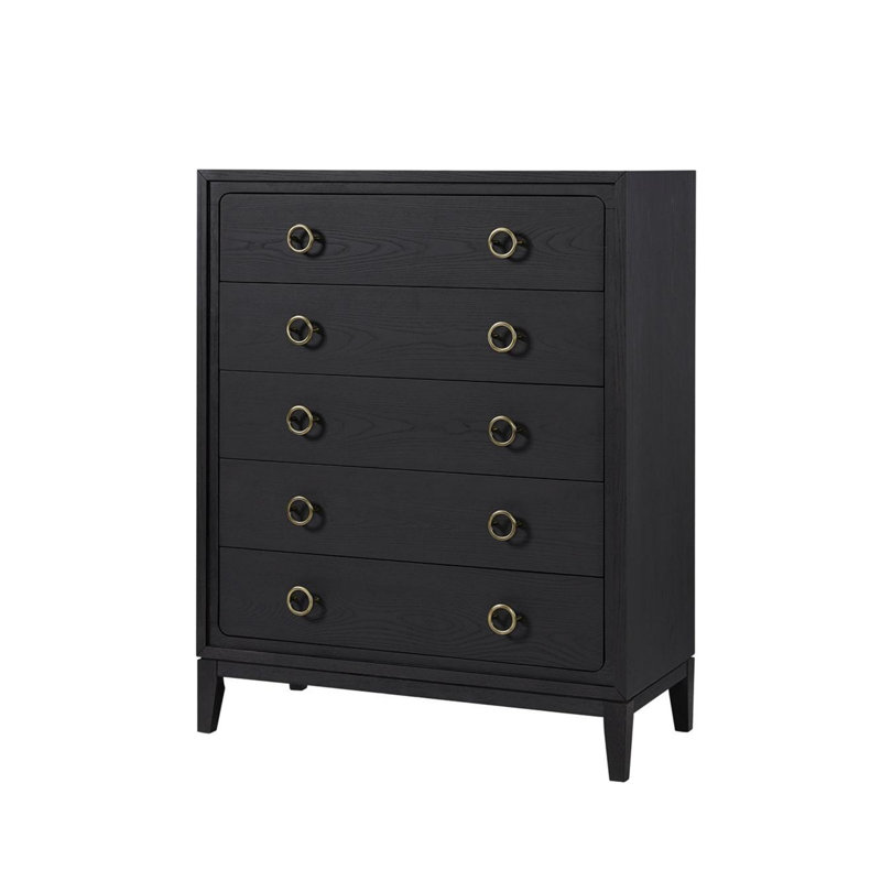 Commode 5 tiroirs, Poivre