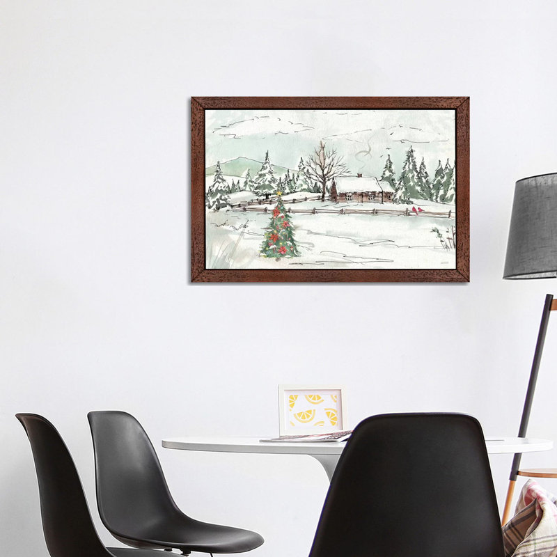 Seasonal Charm X by Anne Tavoletti - Painting on Canvas, 152.5 cm H x 101.5 cm W, Brown Framed