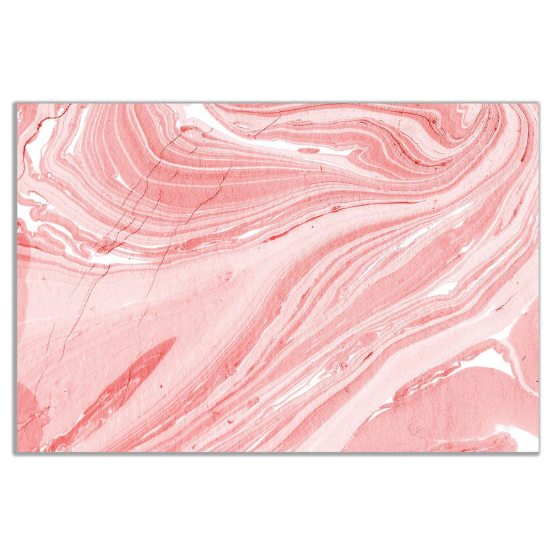 Pink Marble - Wrapped Canvas Print, 41cm H x 61cm W