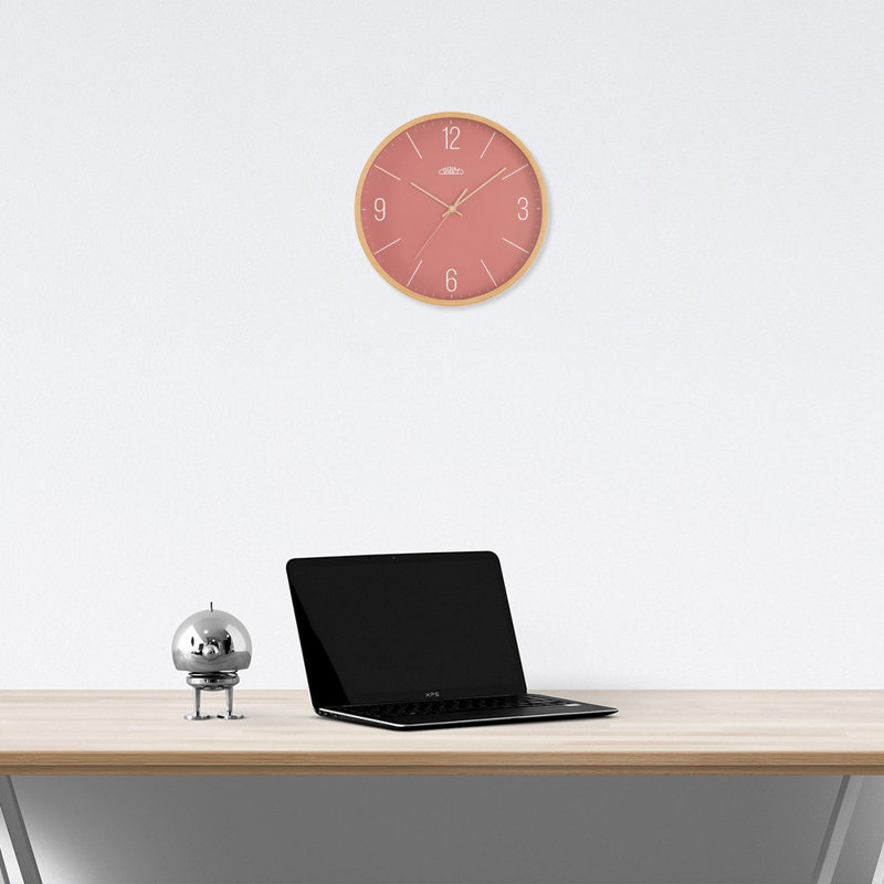 Wood Wall Clock, Red