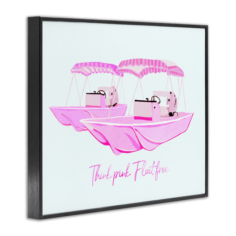 «Think Pink Float Free», giclée encadrée par Ziwei Li, Giclée encadrée noir minuit, H 24 po x l 30 po