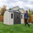 10 Ft. x 8 Ft. High-Density Polyethylene Outdoor Storage Shed with Steel-Reinforced Construction