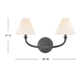 Greta 2 Light Opal Glass Vanity Light by Hinkley