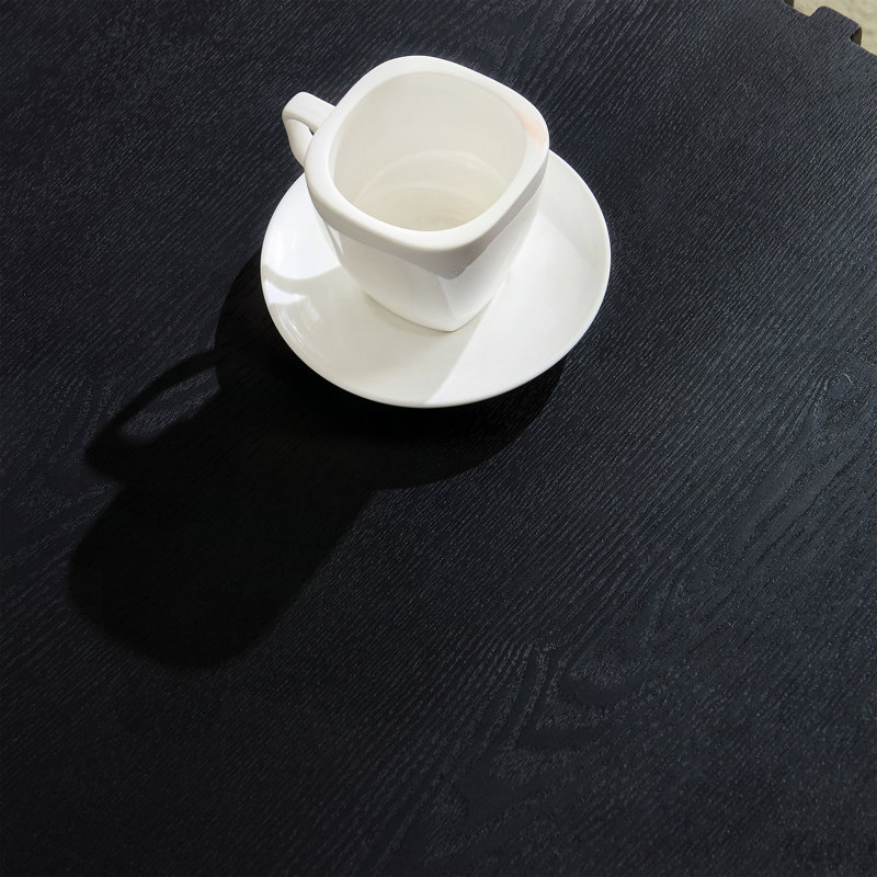 Table basse cylindrique 35,43 pouces Handcraft, Noir