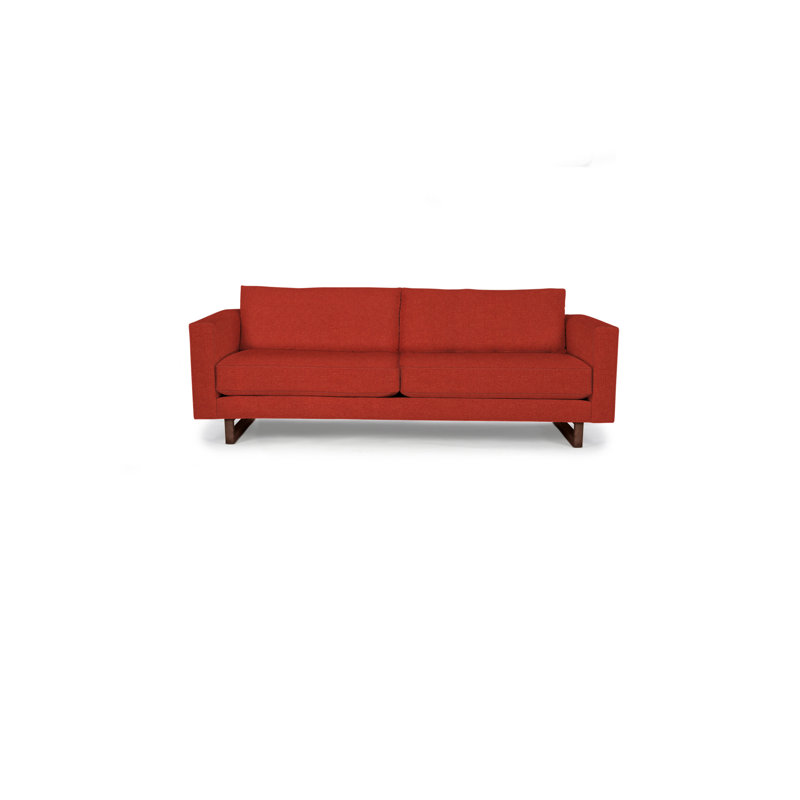 Avalon Sofa, Walnut, Paprika Polyester Blend