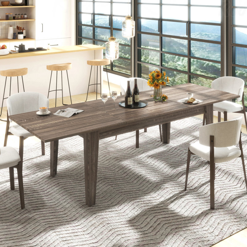 106.3 Inch Large Extendable Dining Table