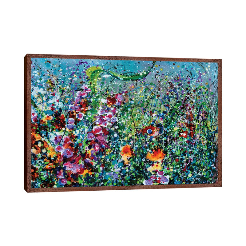 Whimsical Spring by Lena Owens - Painting on Canvas, Classic Wood Framed Canvas, 66.04cm H x 101.6cm W x 3.81cm D