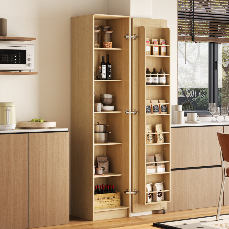 Garde-manger étroit avec 12 tablettes de rangement