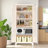71'' 2 Shapely Door Cabinet With Lock, Metal Storage Cabinet With Doors And Adjustable Shelves, For Kitchen, Bedroom, Living Room(Beige)