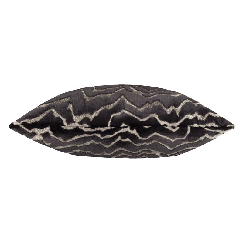 Tierra Abstract Square Cushion, Black Abstract, Pillow Cover Only - No Insert