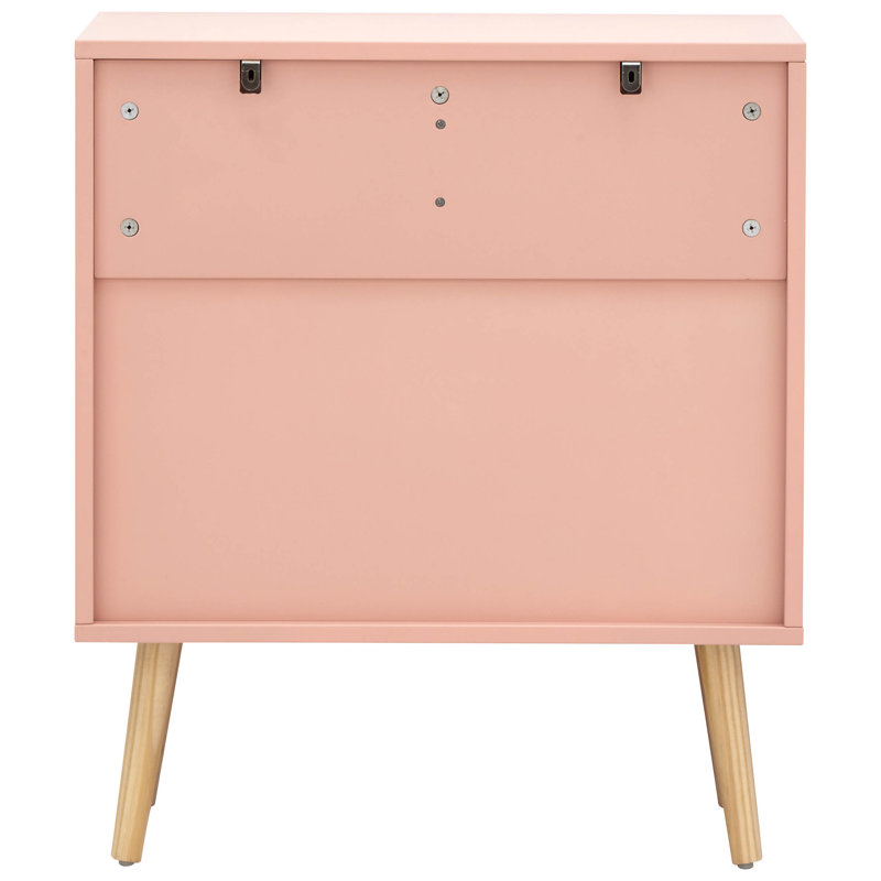 Neymar 60cm W 4 - Drawer Chest of Drawers, Coral Pink