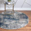 Tapis rond rond en pierre spirituelle ikat