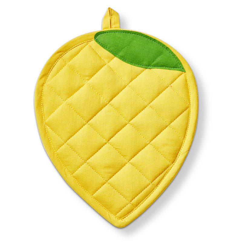 Lemon Potholder Trivet Yellow Multi Cotton Everyday