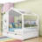 Aliyyah Wood House Daybed With Twin Size Trundle and Shelves-1842644098-1842644096