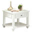 Table de bout blanche avec tablette inférieure