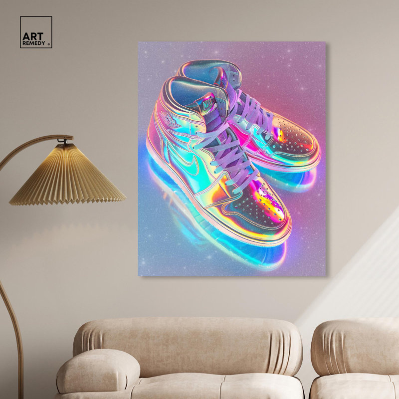 Bright Sneaker Holo, Toile tendue, H 45 po x l 36 po x P 1,5 po