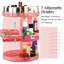 Organisateur de maquillage rotatif 360 avec 7 couches réglables - Rangement pour parfums et cosmétiques pour comptoir de salle de bain et de salle de bain-1527351092