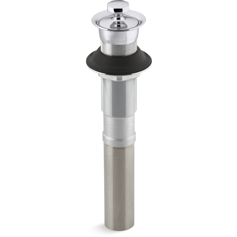 Whitehaven Bathroom sink drain with overflow, Vibrant Titanium, With Overflow