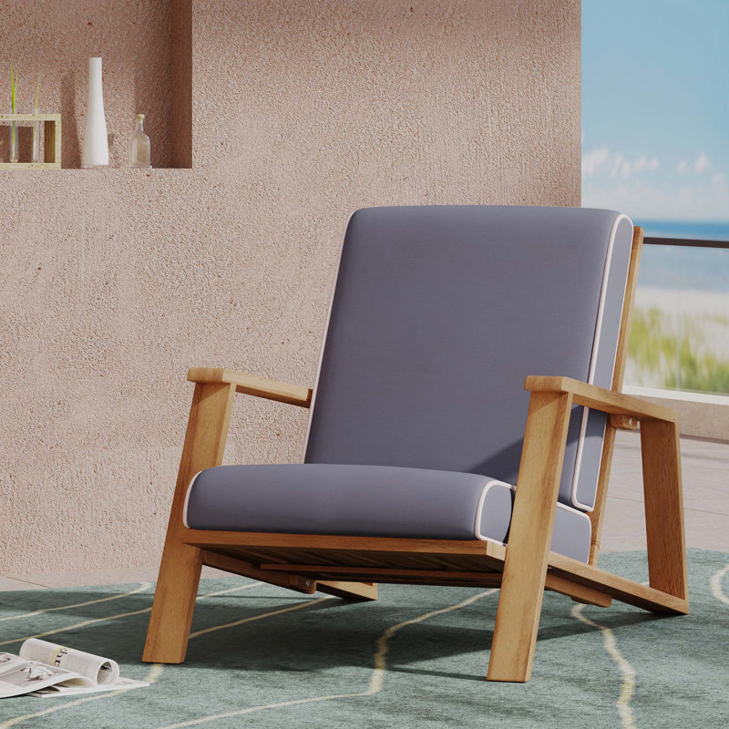 Chaise Adirondack en bois Club Chair, Gris foncé