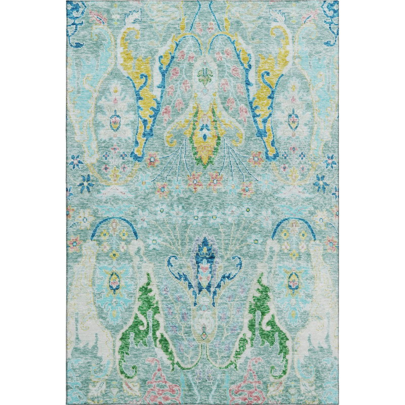 Premium Machine Washable Alaina AMF1932 Modern Rug, Rectangle 3' x 5'