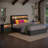 Upholstered Platform Bed with LED Lights, 4 Storage Drawers, Charging Station & Headboard Shelf-602166576