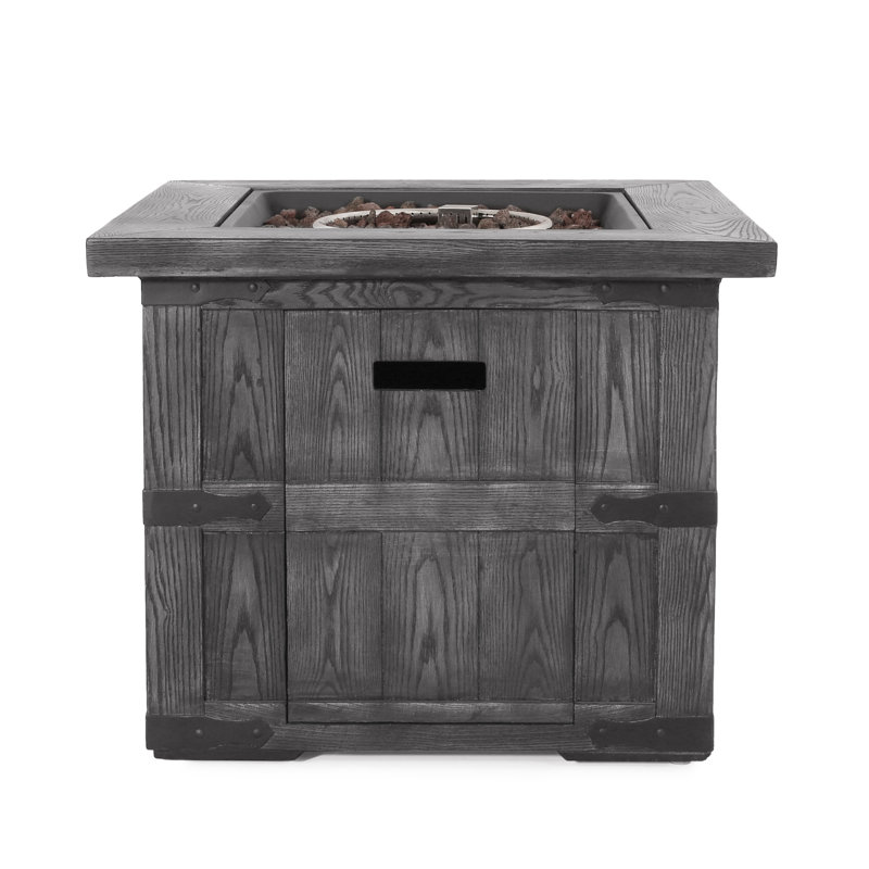 Foyer d'extérieur en béton léger 40 000 BTU Neosho, Gris bois