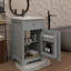 Meuble-lavabo moderne de 20 pouces avec lavabo en céramique et tablette intérieure réglable-1419943744