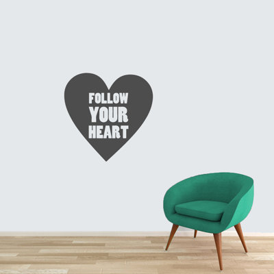 Décalcomanie murale suivre votre coeur