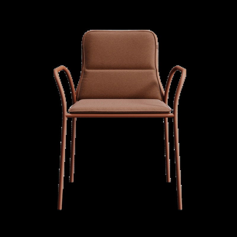 XY Outdoor Dining Armchair, Rust