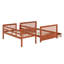 Lit superposé simple au dessus d'un lit double avec tiroirs Jhala Kids-1044908636
