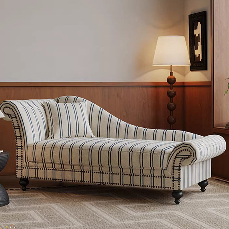 Fauteuil de princesse à rayures bleues et blanches de style américain 62,99 "